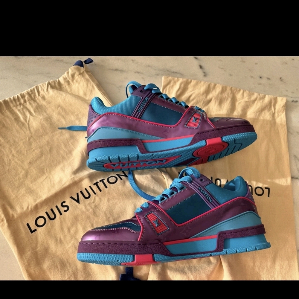 Louis Vuitton Blue and Purple Sneakers